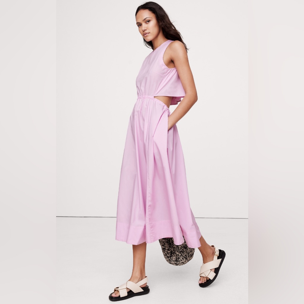 Banana Republic Lilac Cutout Midi Dress